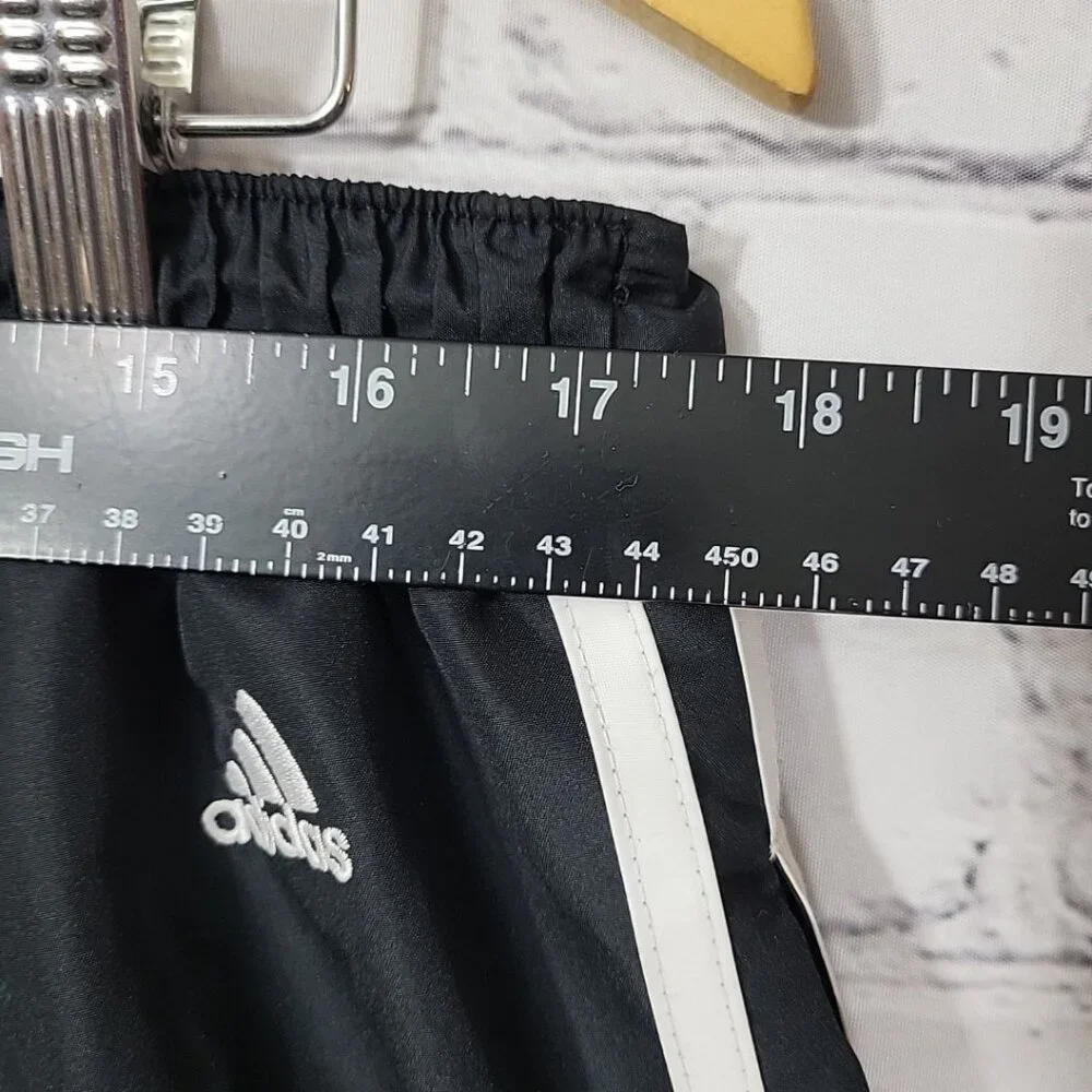 Adidas Climalite Pant Three Stripe Black Polyester Track Warm Up Pocket Lined XL